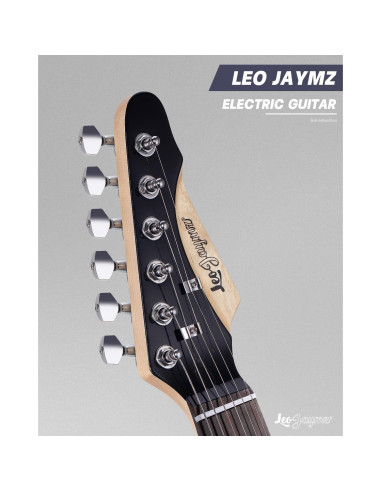 Guitarra Eléctrica Leo Jaymz ST 39" Completo con Amplificador 5W