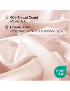 Juego de Sábanas NATUREFIELD Individual 3 Piezas Rayón Bambú 2