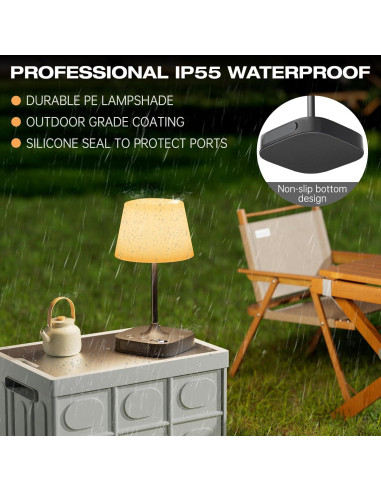 Lámpara de Mesa Inalámbrica Lightbiz G300 Negra 8000mAh IP55