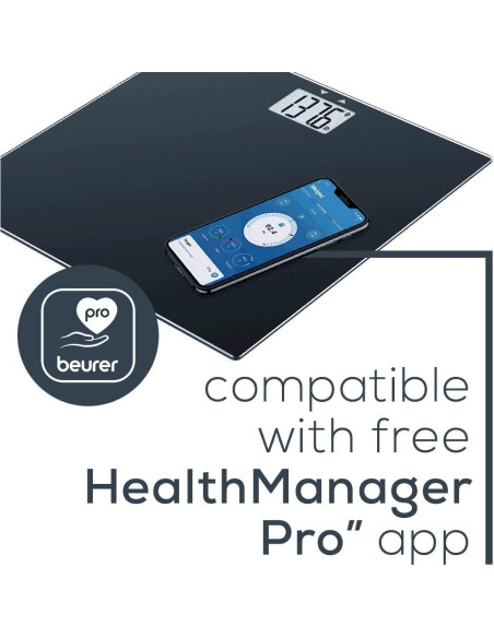 Báscula de vidrio Beurer GS435B con Bluetooth y IMC