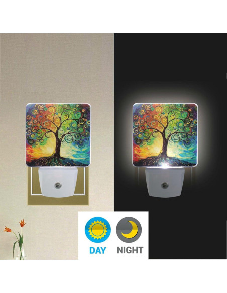 Juego de 2 Lámparas Nocturnas LED Vdsrup con Sensor Automático