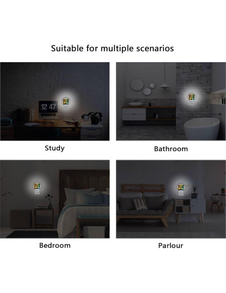 Juego de 2 Lámparas Nocturnas LED Vdsrup con Sensor Automático