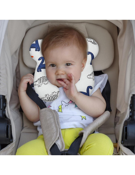 Almohada de Viaje para Bebés XIGGA 100% Algodón Suave 26x24.5cm
