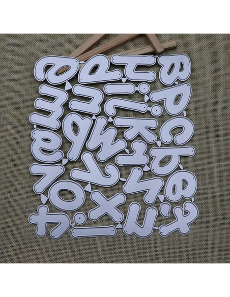 Troqueles de Alfabeto AHOMASH 50mm para Scrapbooking DIY