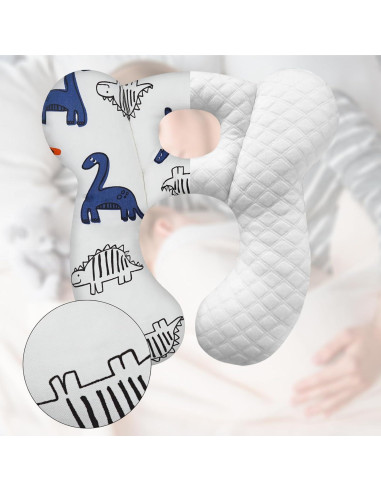 Almohada de Viaje para Bebés XIGGA 100% Algodón Suave 26x24.5cm