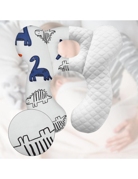 Almohada de Viaje para Bebés XIGGA 100% Algodón Suave 26x24.5cm