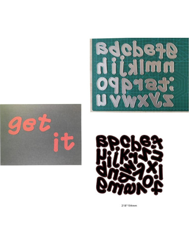 Troqueles de Alfabeto AHOMASH 50mm para Scrapbooking DIY