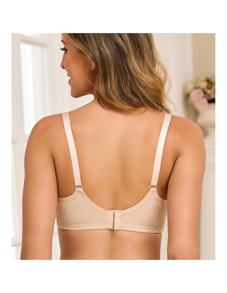 Sujetador de Lactancia Sin Aros Suekaphin Encaje Floral Mediano