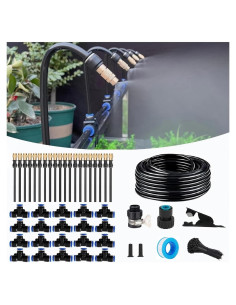 Kit de Riego Automático WCBMIRRI 25m con Goteadores Ajustables