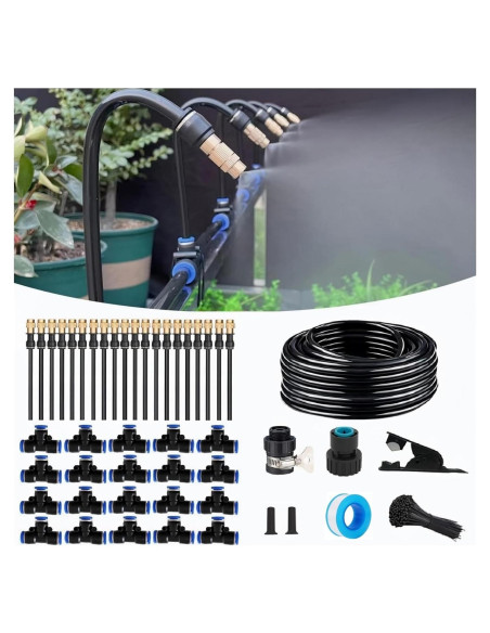 Kit de Riego Automático WCBMIRRI 25m con Goteadores Ajustables