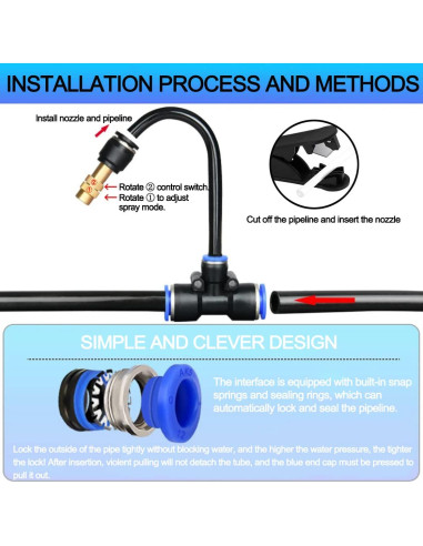 Kit de Riego Automático WCBMIRRI 25m con Goteadores Ajustables