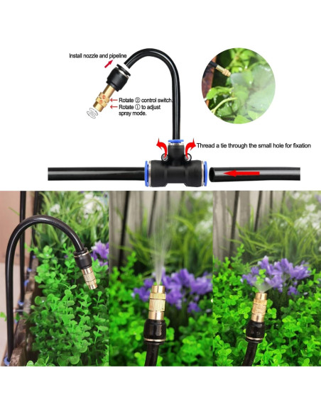 Kit de Riego Automático WCBMIRRI 25m con Goteadores Ajustables