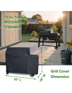 Funda Impermeable para Parrilla Traeger Cover Geny GCR001 132x71x102cm 2