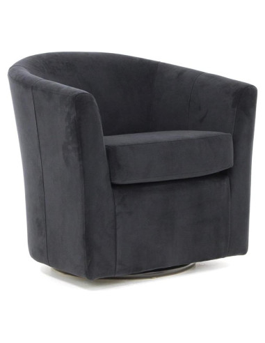 Silla de Club Giratoria Pemberly Row 19 H Tela Negra