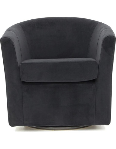 Silla de Club Giratoria Pemberly Row 19 H Tela Negra