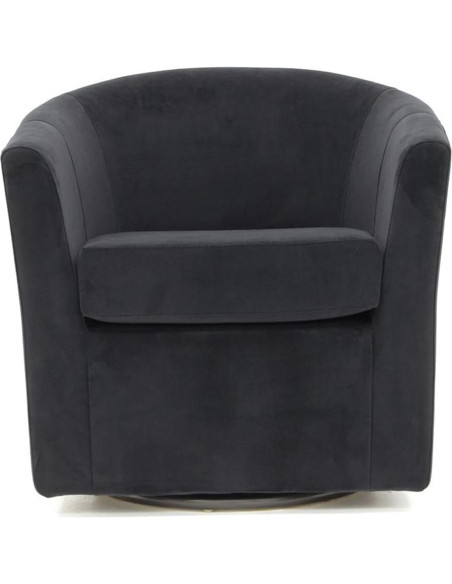 Silla de Club Giratoria Pemberly Row 19 H Tela Negra