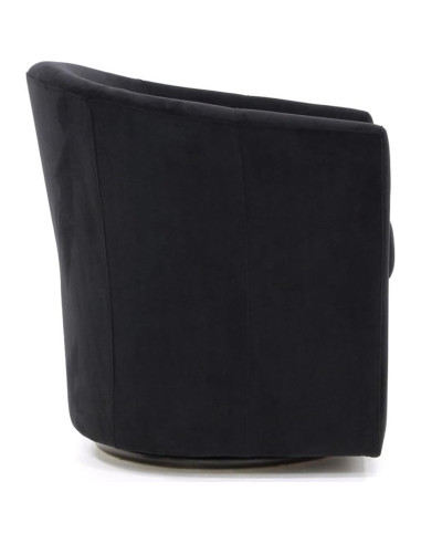 Silla de Club Giratoria Pemberly Row 19 H Tela Negra