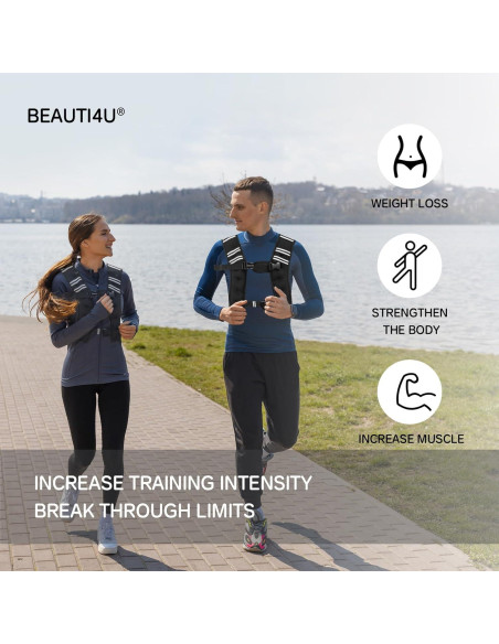 Chaleco con peso 5kg Beauti4U para entrenamiento de fuerza