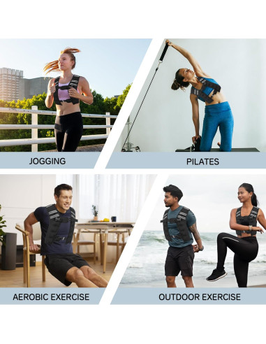 Chaleco con peso 5kg Beauti4U para entrenamiento de fuerza