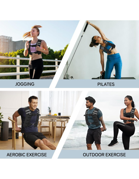 Chaleco con peso 5kg Beauti4U para entrenamiento de fuerza