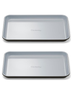 Dúo de bandejas para hornear Caraway 23x33 cm cerámica negra