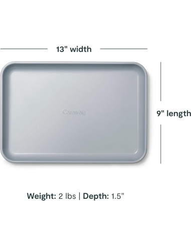 Dúo de bandejas para hornear Caraway 23x33 cm cerámica negra