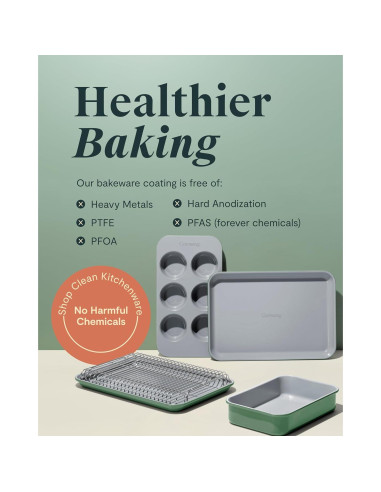 Dúo de bandejas para hornear Caraway 23x33 cm cerámica negra