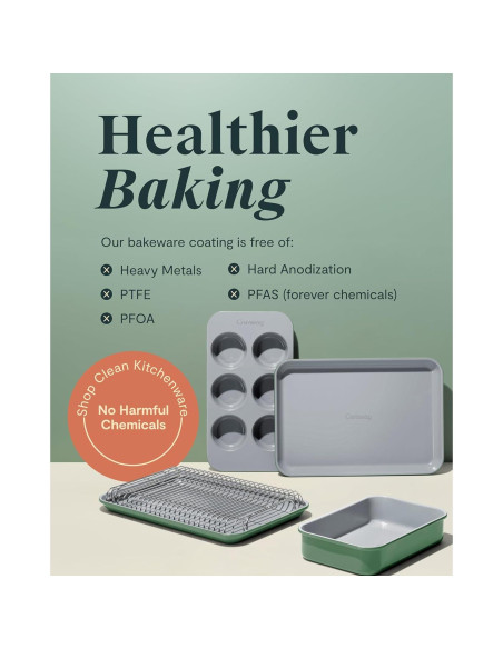 Dúo de bandejas para hornear Caraway 23x33 cm cerámica negra