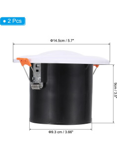 Ventilación Redonda Ajustable PATIKIL 10 cm 2pcs Blanco 2