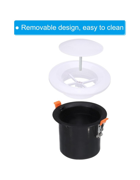 Ventilación Redonda Ajustable PATIKIL 10 cm 2pcs Blanco