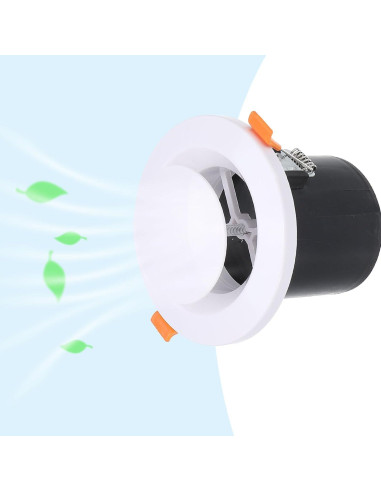 Ventilación Redonda Ajustable PATIKIL 10 cm 2pcs Blanco