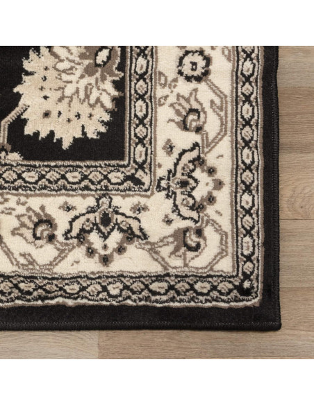 Alfombra de Área Superior Modbury 5' x 8' Negra Floral