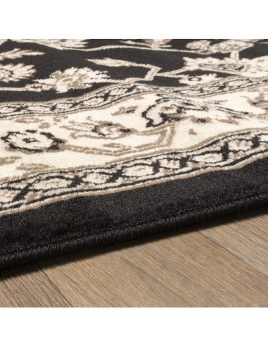 Alfombra de Área Superior Modbury 5' x 8' Negra Floral