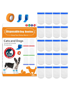 22 Botas Desechables para Perros Leoezx - Tamaño Pequeño