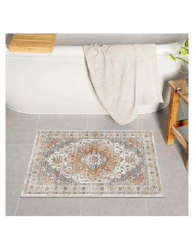 Alfombra de Baño Antideslizante BrilliStar Boho 46x61 cm