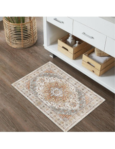 Alfombra de Baño Antideslizante BrilliStar Boho 46x61 cm 2