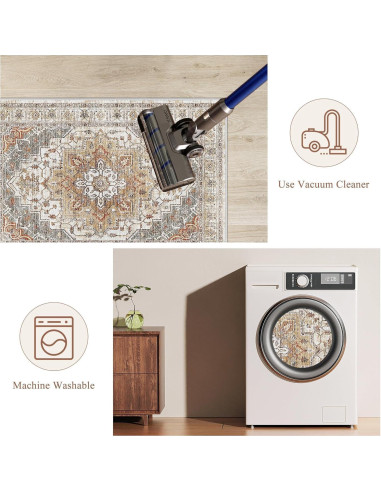 Alfombra de Baño Antideslizante BrilliStar Boho 46x61 cm