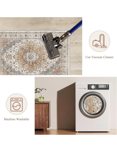 Alfombra de Baño Antideslizante BrilliStar Boho 46x61 cm