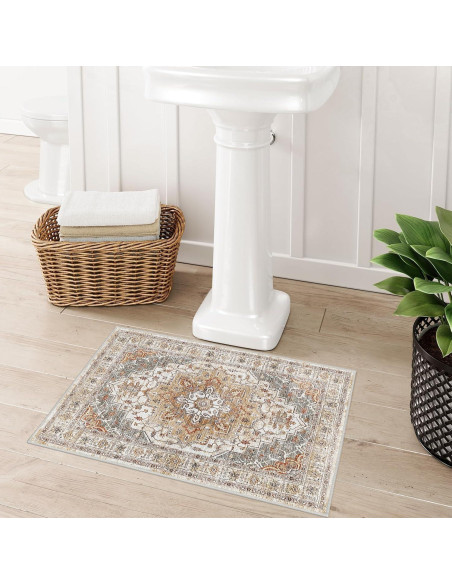 Alfombra de Baño Antideslizante BrilliStar Boho 46x61 cm