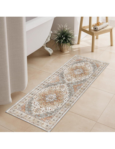 Alfombra de Baño Antideslizante BrilliStar Boho 46x61 cm