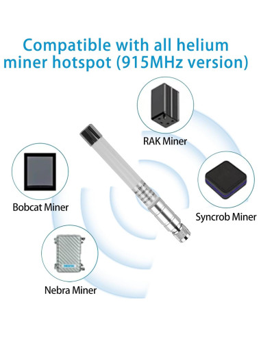 Antena de Fibra de Vidrio 20cm 915MHz 5.8dBi KMR195 para Helium