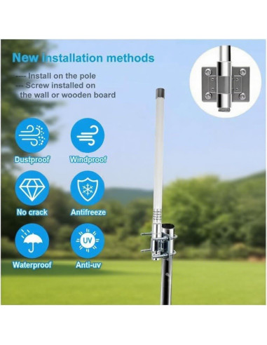 Antena de Fibra de Vidrio 20cm 915MHz 5.8dBi KMR195 para Helium