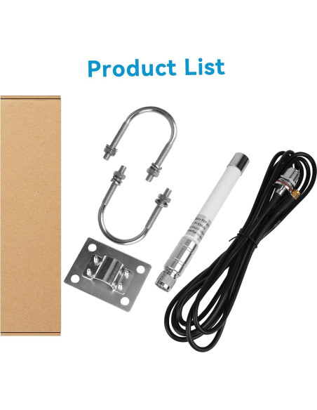 Antena de Fibra de Vidrio 20cm 915MHz 5.8dBi KMR195 para Helium