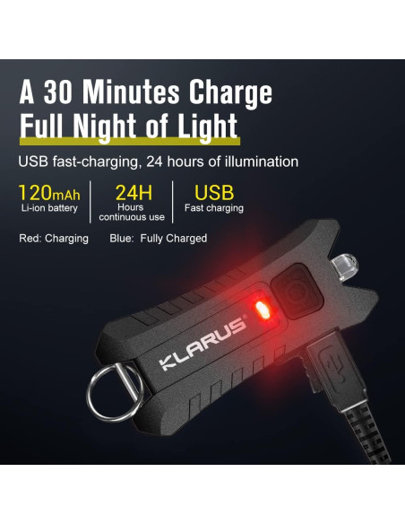 Linterna LED de Llavero Klarus Mi2 Recargable 40 Lúmenes
