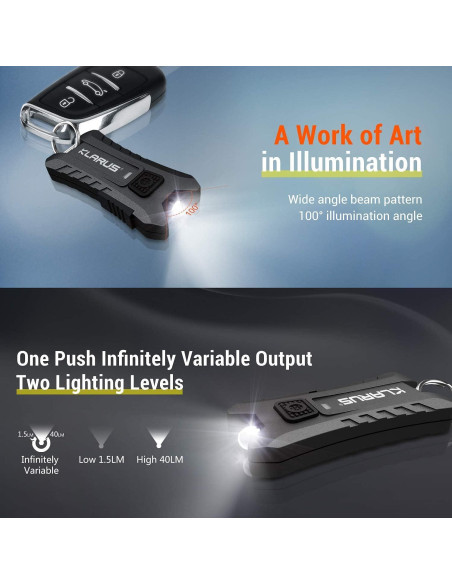 Linterna LED de Llavero Klarus Mi2 Recargable 40 Lúmenes