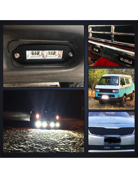 Barra de Luz LED Nilight 40W 12.7x7.6cm Impermeable 2Pcs