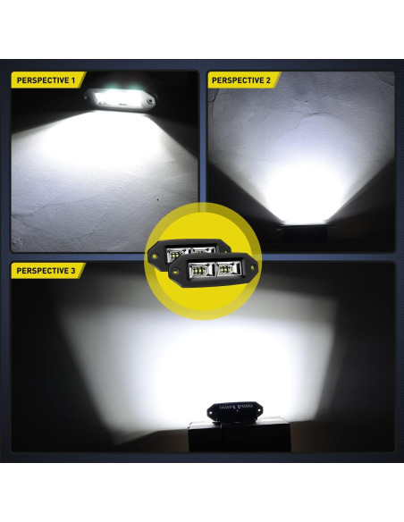 Barra de Luz LED Nilight 40W 12.7x7.6cm Impermeable 2Pcs
