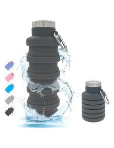 Botella de Agua Plegable YCT 500ml Silicona A Prueba de Fugas