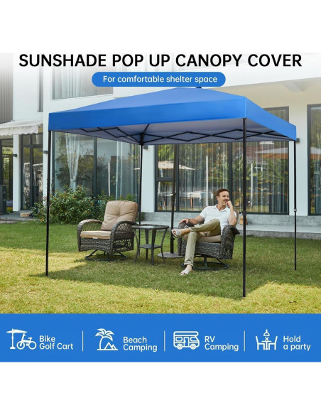 Cubierta de Reemplazo para Carpa Birodeko 10x10ft Azul