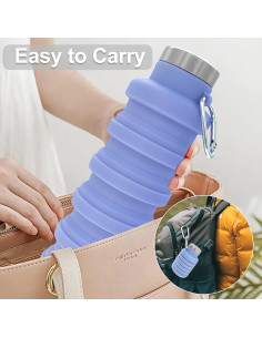 Botella de Agua Plegable YCT 500ml Silicona A Prueba de Fugas 2